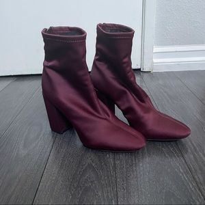 Jessica Simpson satin sock boots